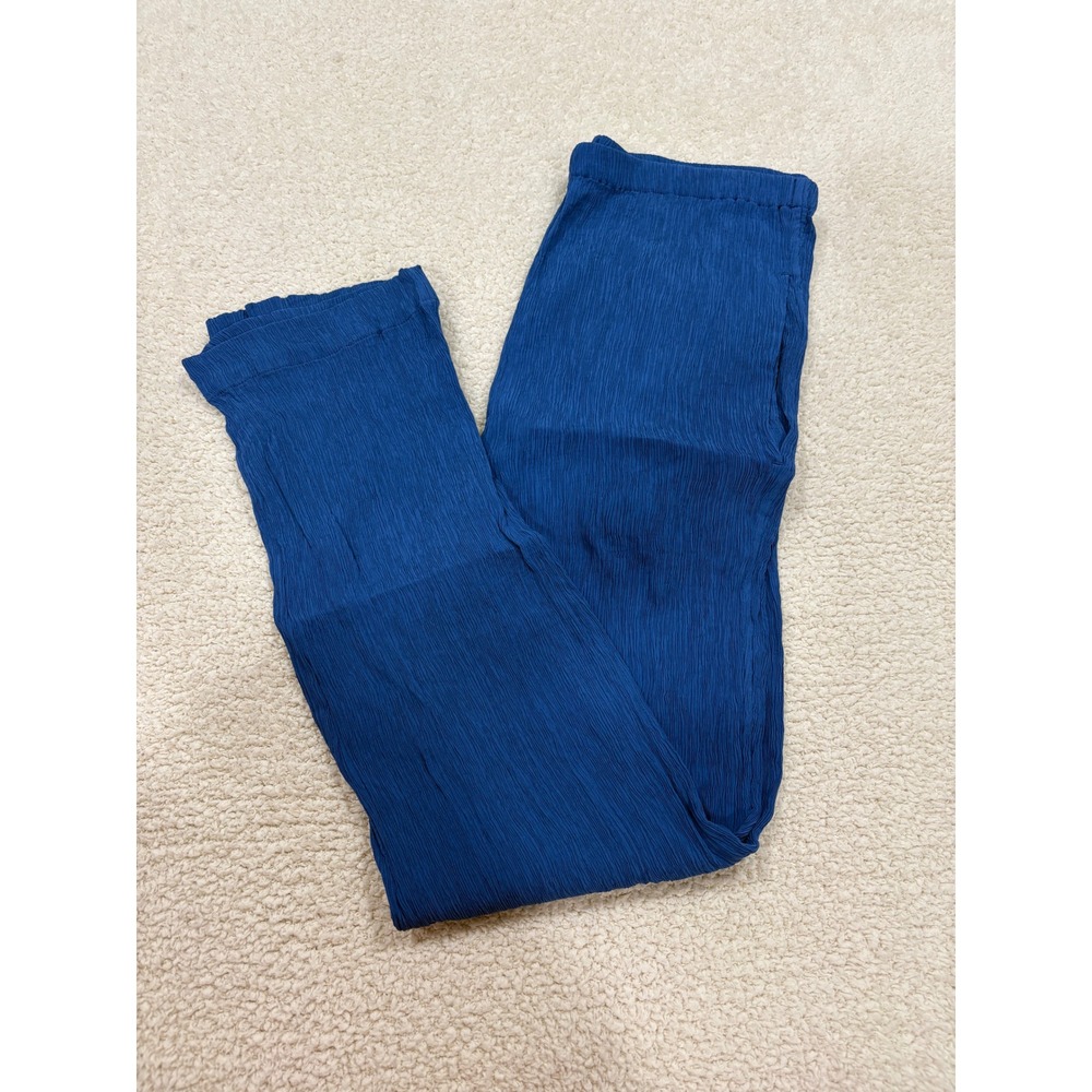 Everlane The Crinkle Pant Blue Size Small Gauze Lightweight Resortwear 25"